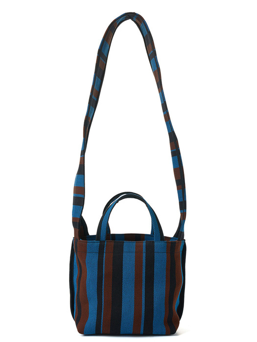 Wide strap mini bag in multi stripe