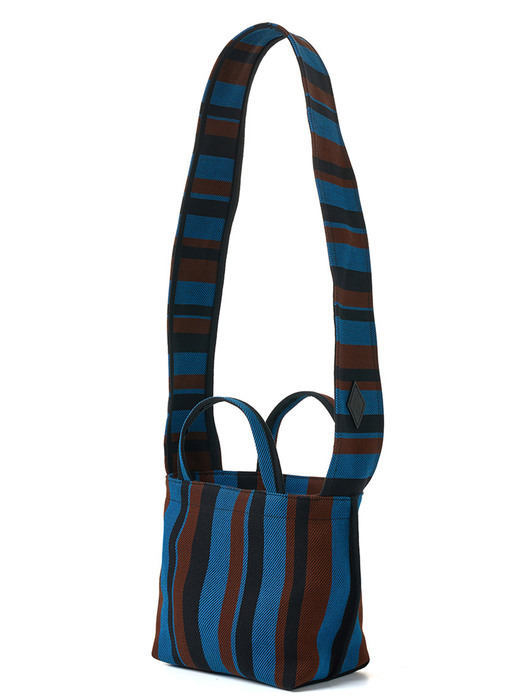 Wide strap mini bag in multi stripe