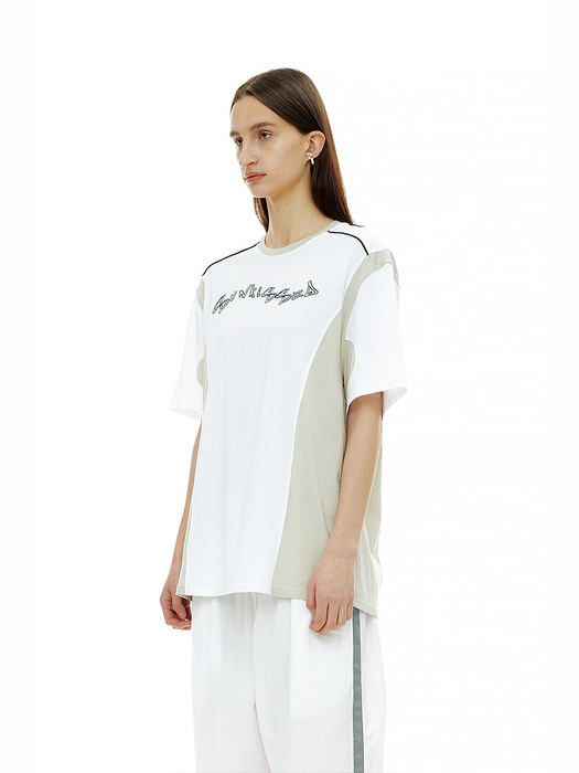 SUNKISSED CONTRAST LINE TOP / WHITE