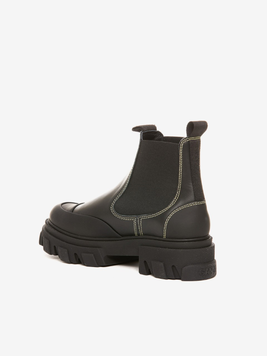 [WOMEN] 23SS YELLOW STITCH LOW CHELSEA BLACK BOOTS S1909-099
