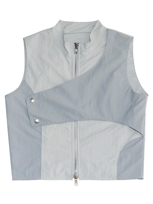 E97 Layered Flap Vest (FU-039_Sky Gray)