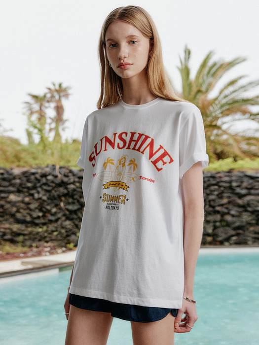 화이트 썬샤인 티셔츠 / WHITE SUNSHINE T-SHIRT
