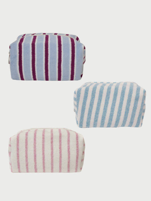 Stripe  Terry Pouch (3colors)(S,L)