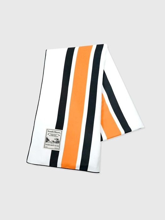 업사이클링 비치타올 Shore towel mat - Stripe : ORANGE