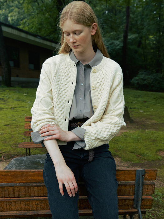 Cable Wool Cardigan