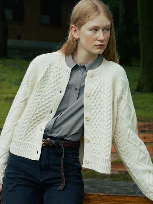 Cable Wool Cardigan