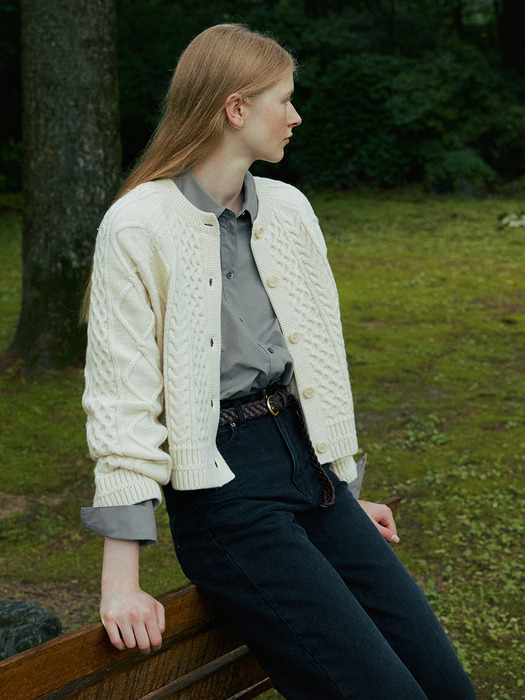 Cable Wool Cardigan