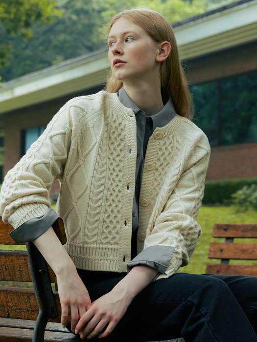 Cable Wool Cardigan