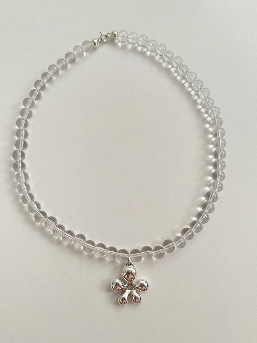 [925silver] Pure flower necklace