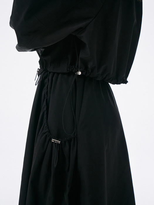 String Flare Skirt[LMBCAUSK404]-Black