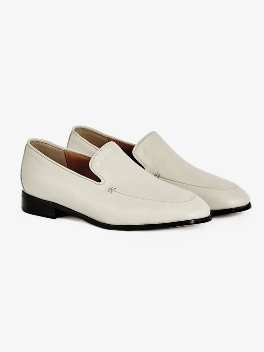 25mm Enzo Soft Leather Loafers (Ivory)