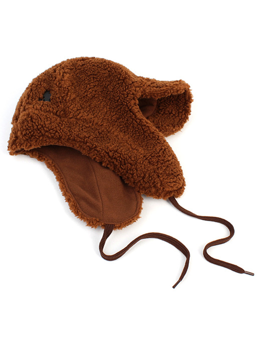 Fleece Brown Earflap Cap 귀달이모자