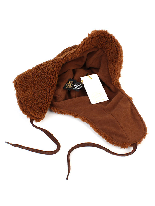 Fleece Brown Earflap Cap 귀달이모자