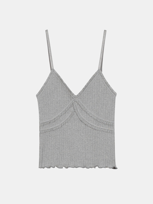 double lace camisole (light grey)