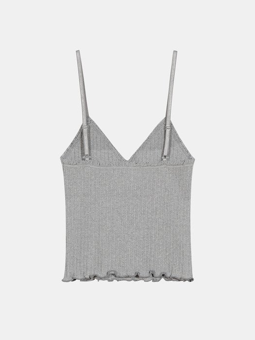double lace camisole (light grey)