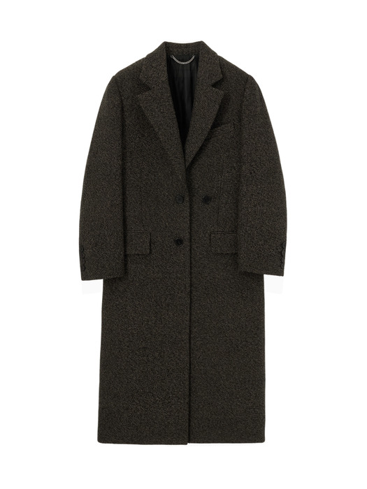 UNISEX, Mitte Oversized Long Coat / Tweed Brown
