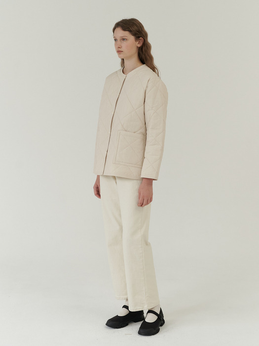 quilted padding jacket-ivory