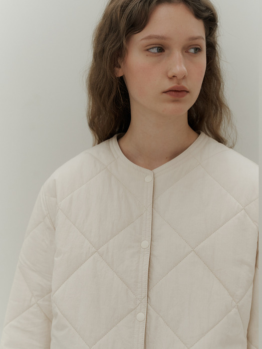quilted padding jacket-ivory