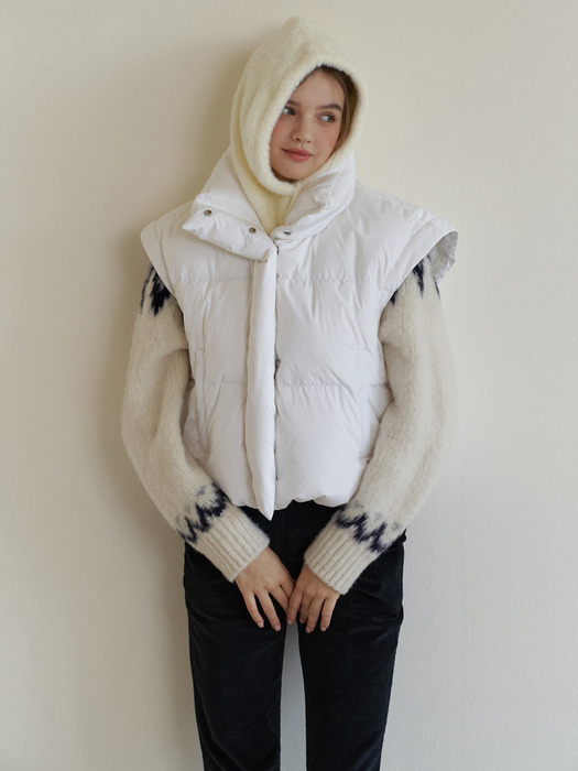 Goose padding vest & jumper (white)