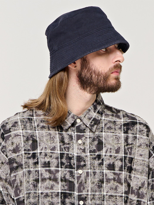 CB WASHED DEEP BUCKET HAT (NAVY)