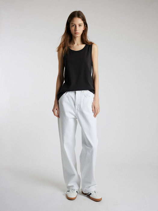 Loose fit straight jean_white