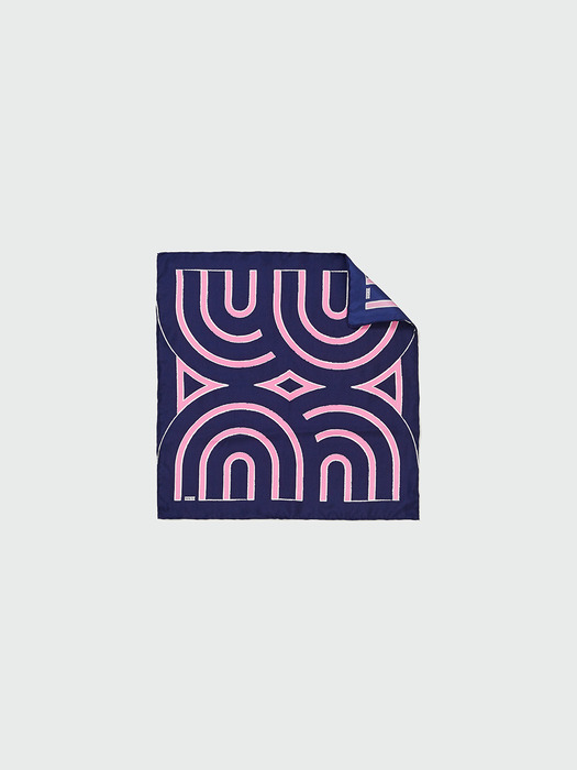 YUEYUE Small Logo Scarf - Navy