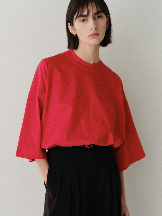 heavy cotton oversize t-shirt_red