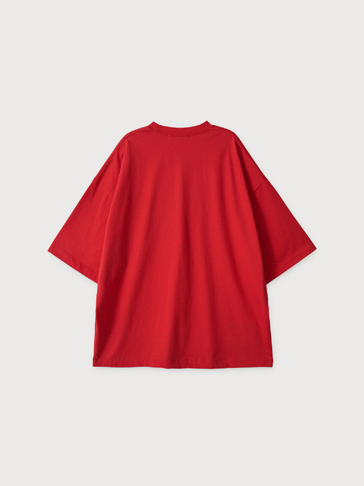 heavy cotton oversize t-shirt_red