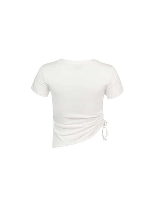셔링 반팔 티셔츠 [WHITE] / WBD1L01509