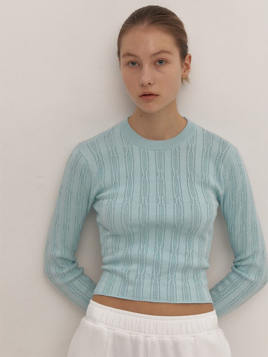 Cotton Blended BackPoint Pullover  Mint (WE4251C20M)