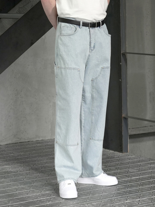 M222 CARPENTER WORK PANTS_LIGHT BLUE