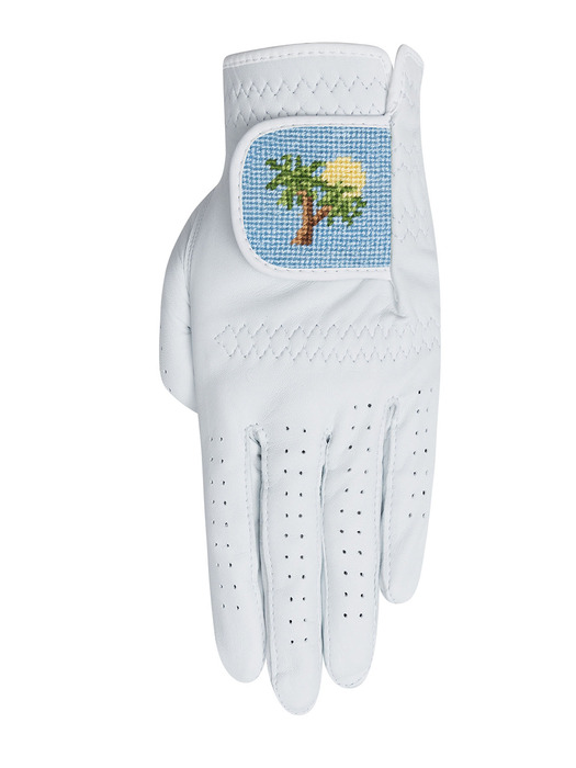 Palm Tree Needlepoint Glove (Left)
