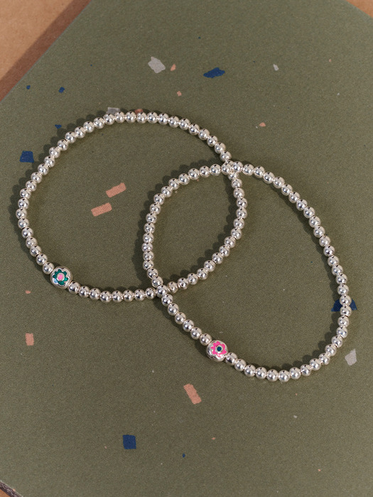 [sv925] flower ball bracelet