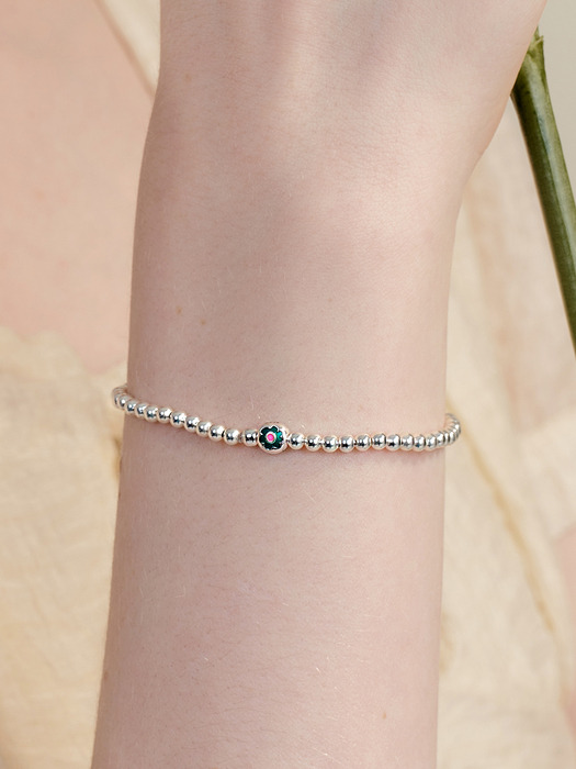 [sv925] flower ball bracelet