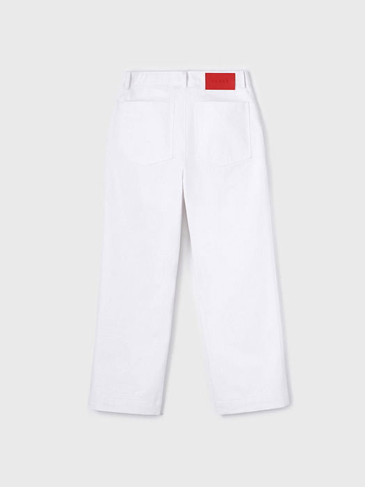 Zipper Fatigue Pants (White)