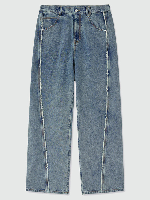 Curved Wide Jeans DCPT033SCSTNBlue