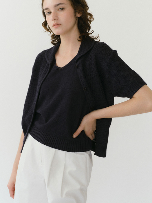 Sammy Knit Cardigan (Navy)