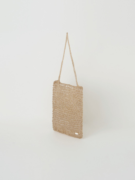 Hand knitted bag(Gold)