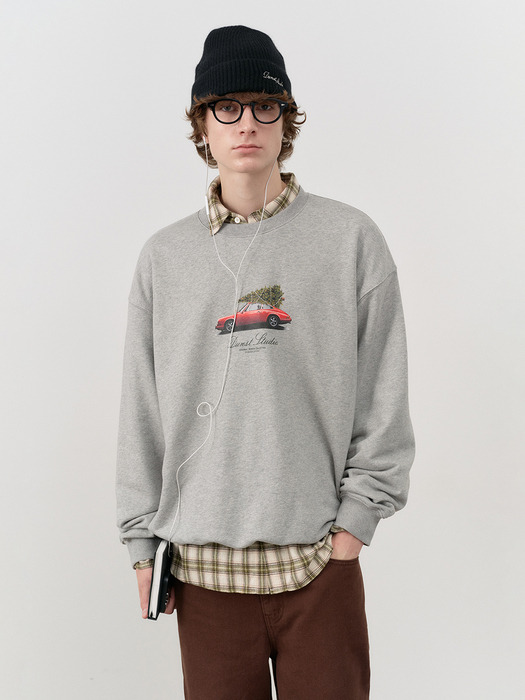 UNISEX HOLIDAY SWEATSHIRT MELANGE GREY_M_UDTS4C111G2