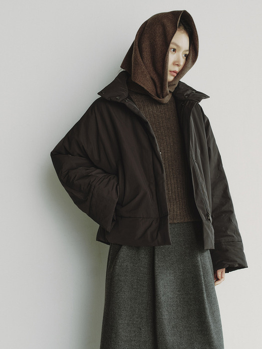 HIGHNECK PADDING JUMPER_CHARCOAL