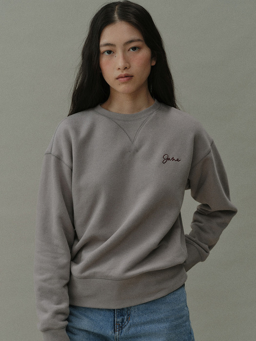 back print peachskin sweatshirts (vintage grey)