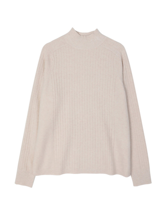 Ribbed Half-neck Cashmere Blended Knitwear (8colors) VKNIT_015