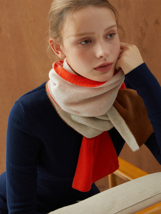 [LEPURE]Cashmere 100 knit Scarf