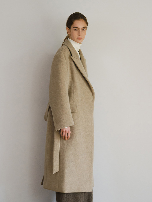 RTW CASHMERE PEAKED COLLAR LONG COAT_3COLORS