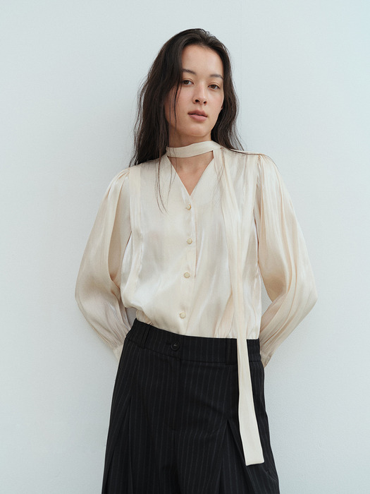 RTS SHINING SCARF BLOUSE_3COLORS