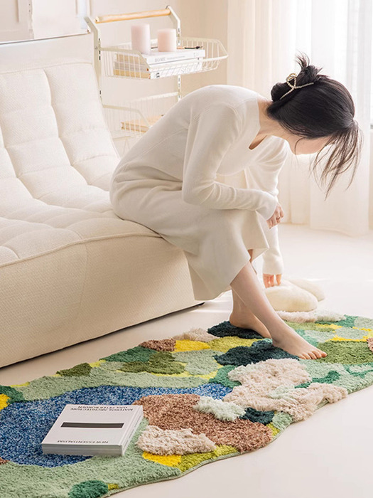 스프링 포레스트 가든 잔디 터프팅 러그 발매트 3size