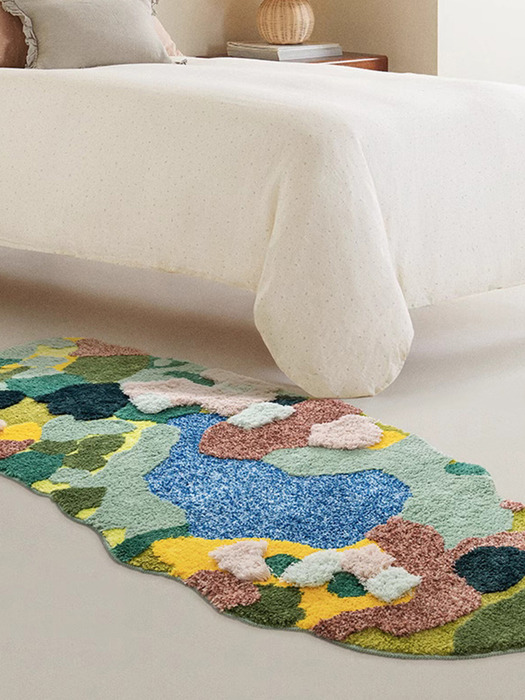 스프링 포레스트 가든 잔디 터프팅 러그 발매트 3size