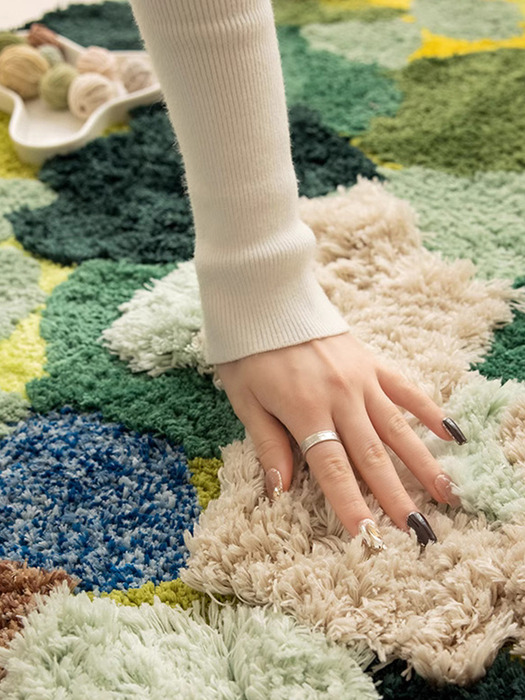 스프링 포레스트 가든 잔디 터프팅 러그 발매트 3size