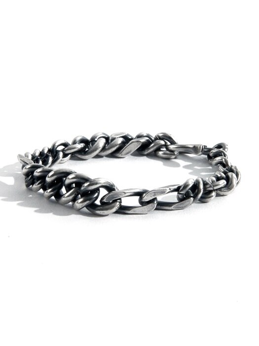 SILVER MIXED WILD LINKS CHAIN BRACELET