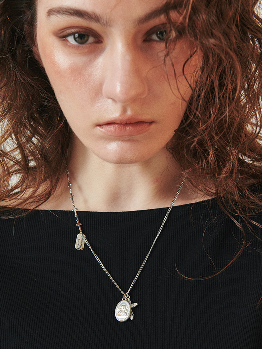 angel necklace (Silver/surgical steel)